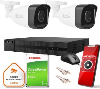 Zestaw monitoringu Hilook by Hikvision 2 kamer IP IPCAM-B5 1TB dysk