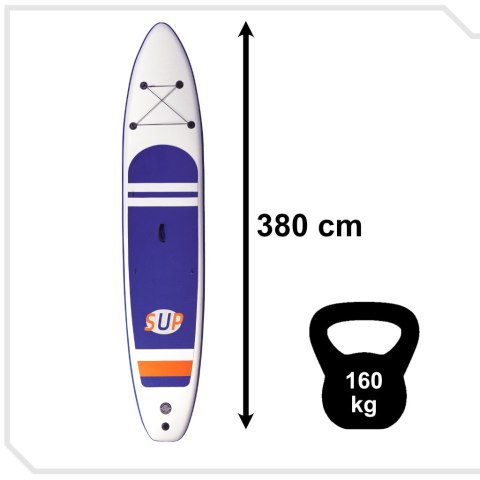 SUP Deska pompowana z akcesoriami granatowa 380cm