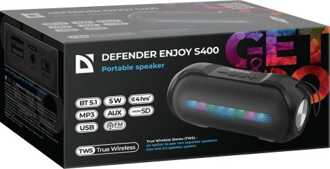 GŁOŚNIK DEFENDER ENJOY S400 BLUETOOTH/FM/SD/USB CZARNY