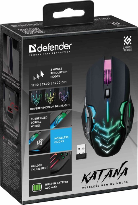 MYSZ DEFENDER GM-511 KATANA RF 3200dpi 7P CZARNA