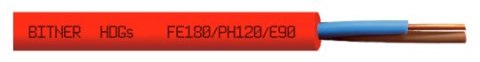 KABEL P.POŻ OGNIOODPORNY BITNER HDGs PH120 300/500V 2x1,5 - 100m