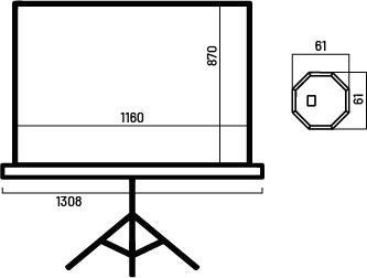 Ekran projekcyjny na statywie Tripod Screen 60 Overmax 4:3 60''