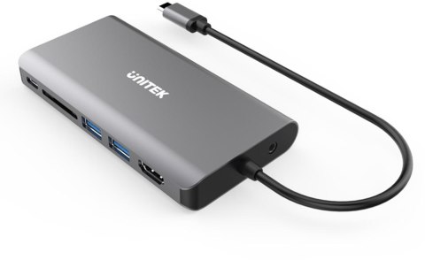 Unitek D1019B Hub USB-C 3.1 8w1 z Power Delivery 100W