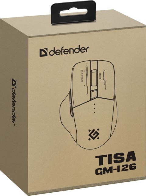 MYSZ DEFENDER GM-126 TISA RF+BT OPTIC 1600dpi 6P BIAŁA