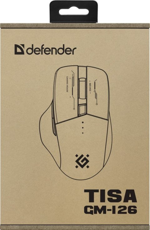 MYSZ DEFENDER GM-126 TISA RF+BT OPTIC 1600dpi 6P BIAŁA