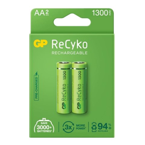 Akumulatorki AA / R6 GP ReCyko 1300 Series Ni-MH 1300mAh - 2 sztuki