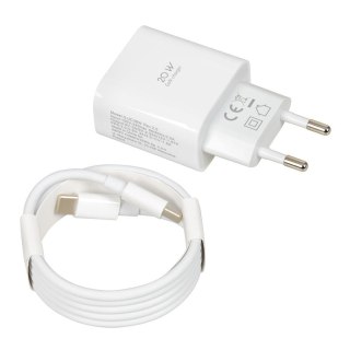 Ładowarka sieciowa GaN iBOX C-39 PD20W, USB-C, kabel USB-C