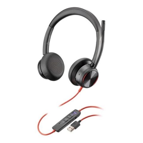 Słuchawki z mikrofonem Poly Blackwire 8225 USB-A M Headset czarne