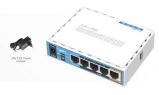 Access Point MikroTik hAP ac lite (650MHz CPU) 32MB RAM, 4x LAN, 2.4GHz 802.11b/g/n, RouterOS L4