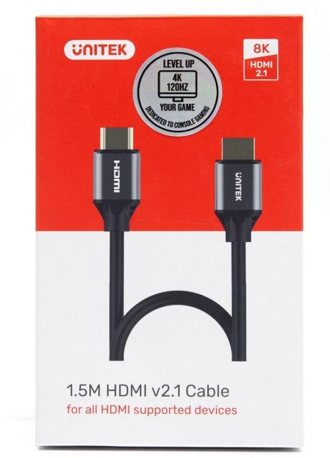 Unitek przewód HDMI 2.1 8K, UHD, 1,5M - C137W