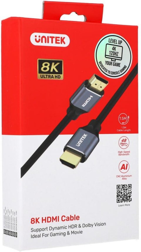 Unitek przewód HDMI 2.1 8K, UHD, 1,5M - C137W