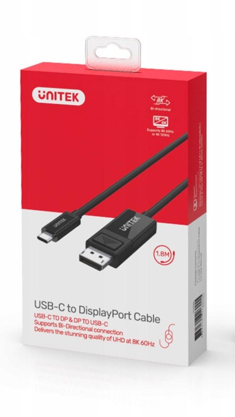 Unitek Dwukierunkowy Adapter USB-C na DP 1.4 4K