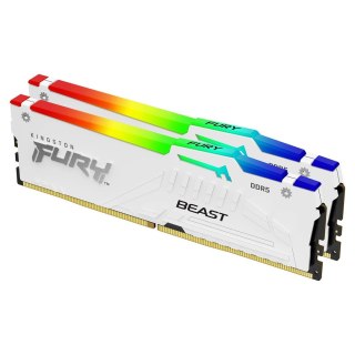 KINGSTON DDR5 32GB 6000MHz CL40 FURY BEAST WHITE RGB XMP KITx2