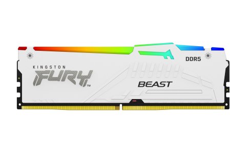 KINGSTON DDR5 32GB 6000MHz CL40 FURY BEAST WHITE RGB XMP KITx2