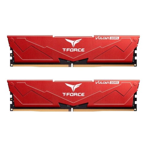 Pamięć DDR5 Team Group T-FORCE VULCAN 64GB (2x32GB) 6400MHz CL34 1,3V Czerwona Pamięć DDR5 Team Group T-FORCE VULCAN 64GB (2x32GB) 6400MHz CL34 1,3V Czerwona