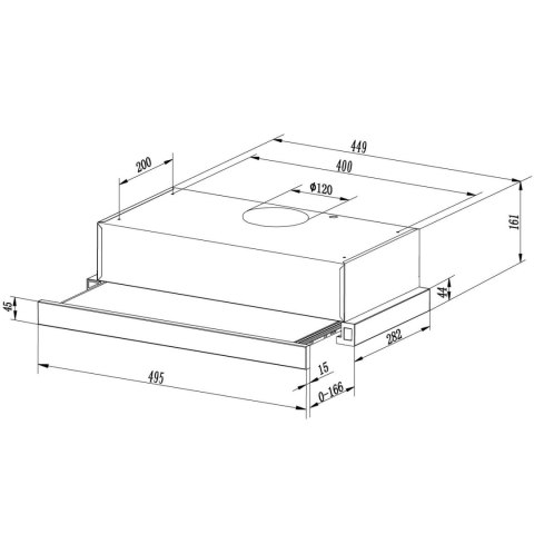 Okap kuchenny teleskopowy Berdsen BT-229 INOX