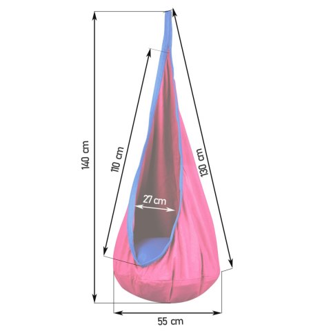Kokon fotel wiszący Neo-Sport różowy