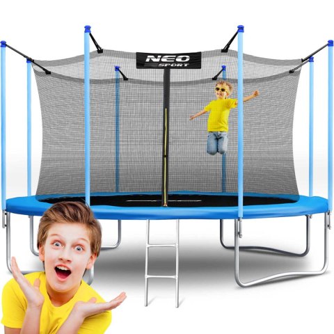 Trampolina ogrodowa 12ft/374cm z siatką wewnętrzną i drabinką Neo-Sport