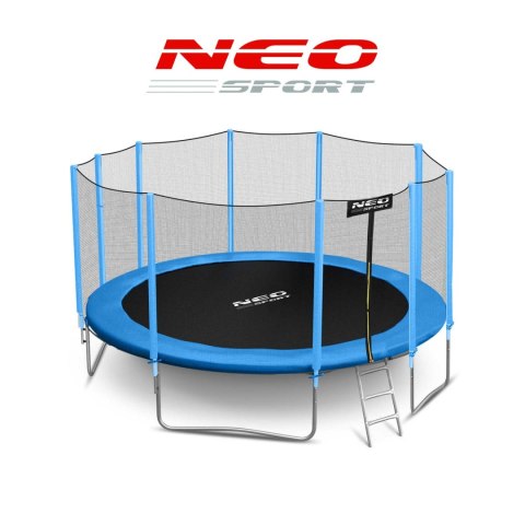 Trampolina ogrodowa 15ft/465cm z siatką zewnętrzną i drabinką Neo-Sport