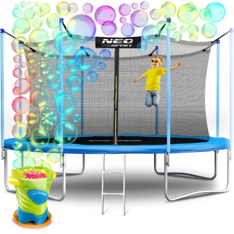 Trampolina ogrodowa 13ft/404cm z siatką wewnętrzną i drabinką Neo-Sport + maszyna do baniek GRATIS Trampolina ogrodowa 13ft/404cm z siatką wewnętrzną i drabinką Neo-Sport + maszyna do baniek GRATIS