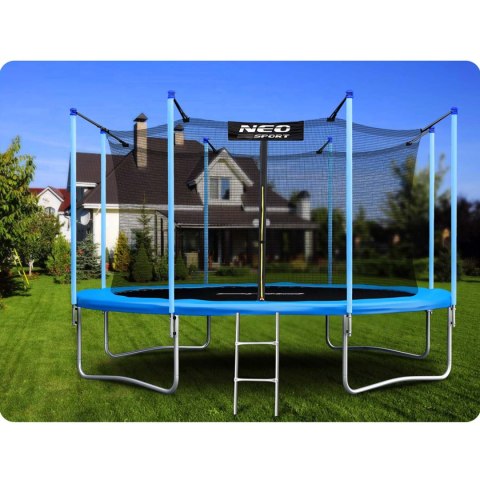 Trampolina ogrodowa 13ft/404cm z siatką wewnętrzną i drabinką Neo-Sport + maszyna do baniek GRATIS Trampolina ogrodowa 13ft/404cm z siatką wewnętrzną i drabinką Neo-Sport + maszyna do baniek GRATIS