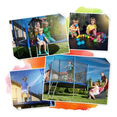 Trampolina ogrodowa 13ft/404cm z siatką wewnętrzną i drabinką Neo-Sport + maszyna do baniek GRATIS Trampolina ogrodowa 13ft/404cm z siatką wewnętrzną i drabinką Neo-Sport + maszyna do baniek GRATIS