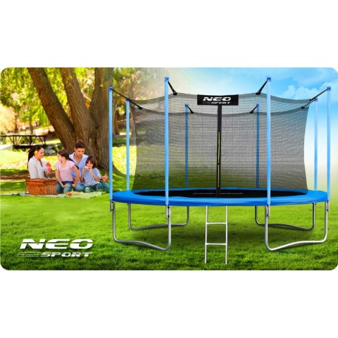 Trampolina ogrodowa 13ft/404cm z siatką wewnętrzną i drabinką Neo-Sport + maszyna do baniek GRATIS Trampolina ogrodowa 13ft/404cm z siatką wewnętrzną i drabinką Neo-Sport + maszyna do baniek GRATIS