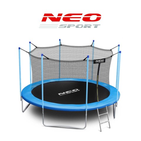 Trampolina ogrodowa 13ft/404cm z siatką wewnętrzną i drabinką Neo-Sport + maszyna do baniek GRATIS Trampolina ogrodowa 13ft/404cm z siatką wewnętrzną i drabinką Neo-Sport + maszyna do baniek GRATIS