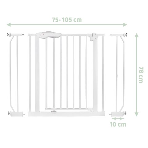 Barierka bramka zabezpieczająca biała Nukido 718000