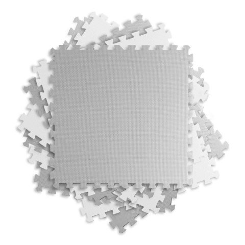 Piankowa mata puzzle biało-szara 60 x 60 cm 9 szt. Piankowa mata puzzle biało-szara 60 x 60 cm 9 szt.