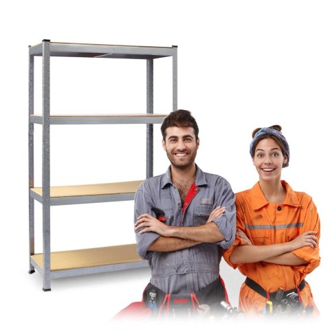 Regał metalowy magazynowy zestaw 2 szt. 174 x 80 x 40 cm Plonos PL-701 Regał metalowy magazynowy zestaw 2 szt. 174 x 80 x 40 cm Plonos PL-701