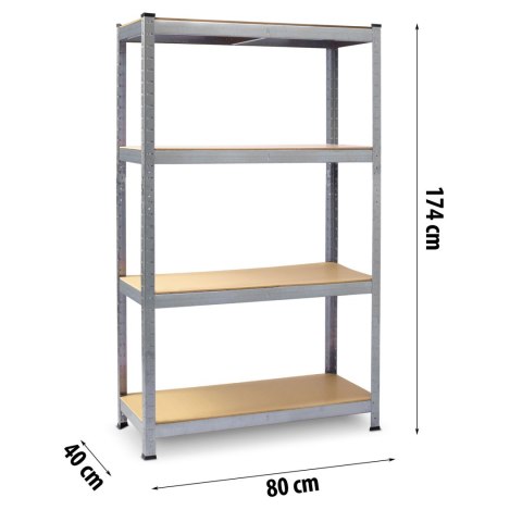 Regał metalowy magazynowy zestaw 2 szt. 174 x 80 x 40 cm Plonos PL-701 Regał metalowy magazynowy zestaw 2 szt. 174 x 80 x 40 cm Plonos PL-701