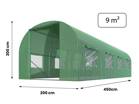 Tunel ogrodowy 2x4,5xH2m (9m2) Plonos