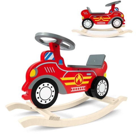 Drewniane auto na biegunach Ricokids 785001 straż pożarna