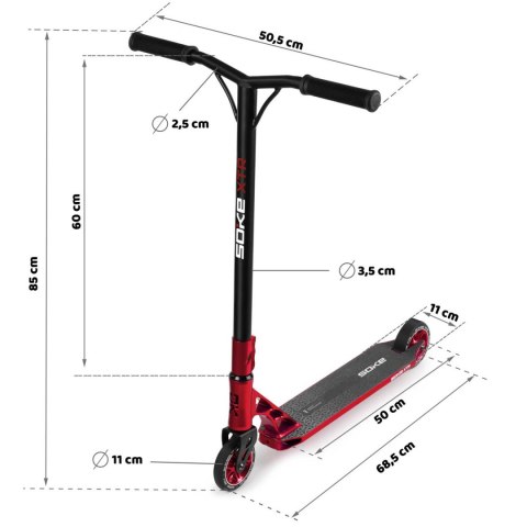 Hulajnoga SOKE XTR red Czerwona