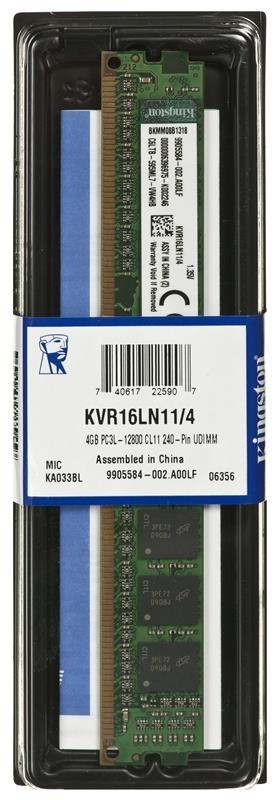 Pamięć DDR3 Kingston 4GB 1600MHz CL11 256x8 Dual Rank Low Voltage