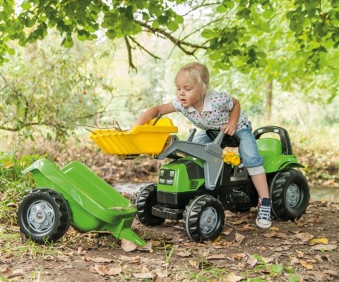 Rolly Toys 023196 Traktor Rolly Kid Deutz Fahir 5115G TB z łyżka i przyczepą