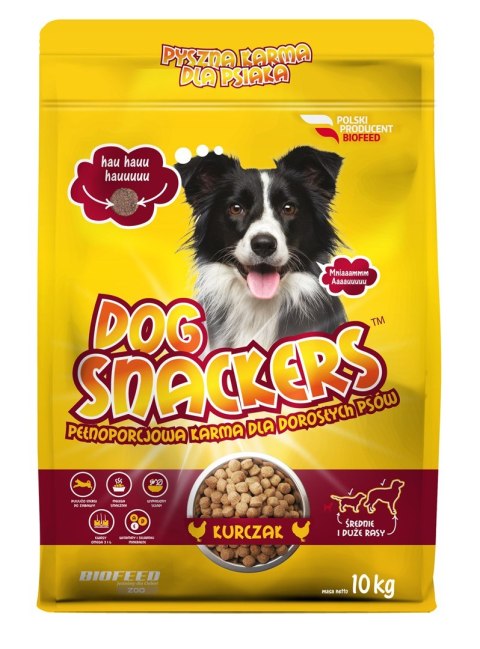 BIOFEED DOG SNACKERS ADULT KURCZAK 10KG