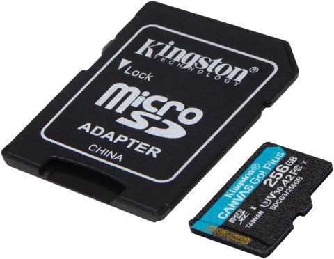 Karta pamięci Kingston Canvas Go Plus microSD 256GB 170/90MB/s Adapter