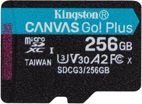 Karta pamięci Kingston Canvas Go Plus microSD 256GB 170/90MB/s Adapter