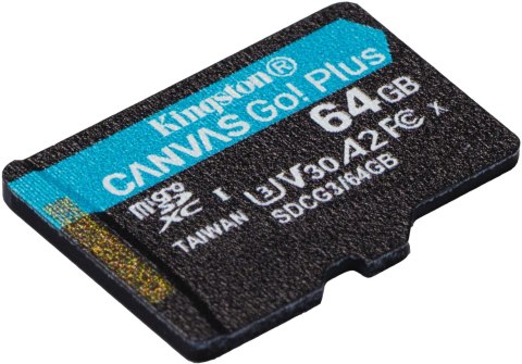 Karta pamięci Kingston Canvas Go Plus microSD 64GB 170/70MB/s Adapter