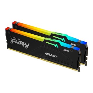 Pamięć DDR5 Kingston FURY Beast RGB 32GB (2x16GB) 6400MHz CL32 1,4V Black EXPO