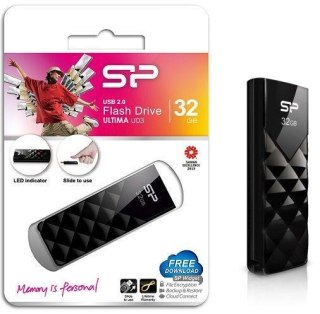 Pendrive Silicon Power 32GB Ultima U03 Diamond Cut Black