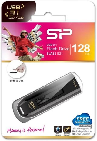 Pendrive Silicon Power Blaze B21 128GB USB 3.0 / USB 3.1 Black