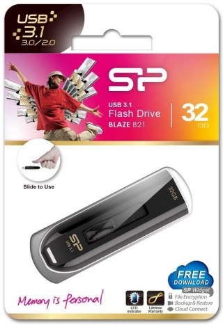 Pendrive Silicon Power Blaze B21 32GB USB 3.0 / USB 3.1 Black