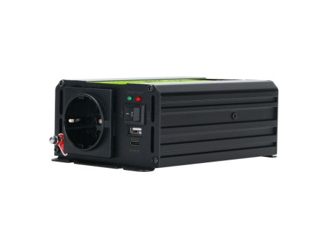 GREEN CELL PRZETWORNICA DUO INVGC1224M300DUO 12/24V-230V 300W/600W MODYFIKOWANA SINUSOIDA