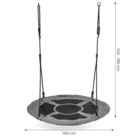 Huśtawka ogrodowa bocianie gniazdo 100cm szara ECOTOYS