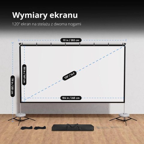 Przenośny Ekran Projekcyjny Pixthink 120" Przenośny Ekran Projekcyjny Pixthink 120"