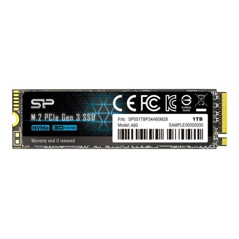 Dysk SSD Silicon Power A60 1TB M.2 PCIe Gen3x4 NVMe (2200/1600 MB/s) 2280 BULK