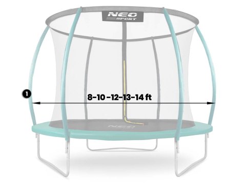 Słupek dolny do trampoliny typu C 8-14 ft zielony Neo-Sport